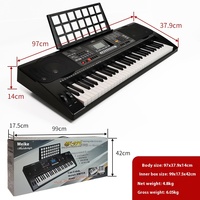 MK-812 61-Key Professional Digital Electronic Keyboard Insert U Disk and MP3 Player with Chinese and English Versions