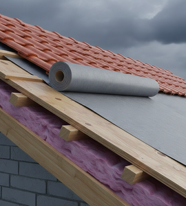 Membrana inteligente impermeable y transpirable para proyectos de construcción que ofrece durabilidad y eficiencia en el flujo de aire. - Product Image 1