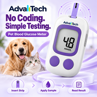 Appareil de surveillance de la glycémie animale AdvallTech pour chats et chiens, résultats en 5 secondes, sans codage, certifié CE Classe II, fourniture OEM ODM