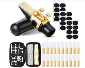El paquete mayorista de accesorios completos para saxofón incluye cubiertas para boquillas, tapas para campanas, almohadillas para cañas y abrazaderas, y una bolsa. - Product Image 2