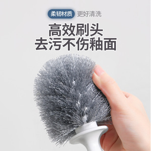 Toilet <b>Brush</b> Set With Long Handle Wall Mounted No <b>Drill</b> Durable Round <b>Brush</b> For Bathroom Cleaning - Product Image 4