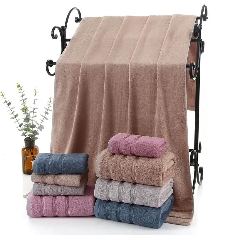 2021 hot sale highly absorbent organic bamboo towel set luxury bath towel set hand towels