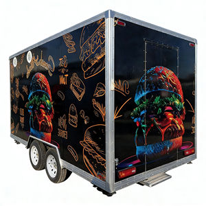 Carrito de Comida Rápida para Exportación, Carrito de Aperitivos, Vehículo de Comida para Catering, Helados, Acero Inoxidable, 4 Ruedas, Adhesivo DIY - Product Image 4