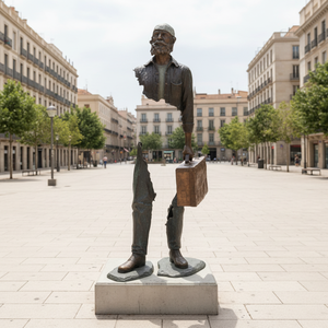 Escultura de Bronce de Pareja Viajera en Oferta, Estatua de Bronce de Tamaño Real, Arte de <span class=keywords><strong>Bruno</strong></span> - Product Image 5