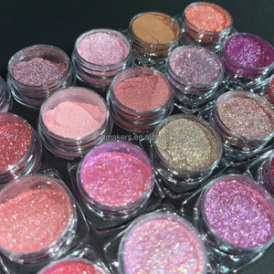 กลิตเตอร์ประกายแวววาวผงทาเล็บสีชมพูแวววาวผงอายแชโดว์แบบหลวมแบบวีแกน - Product Image 4