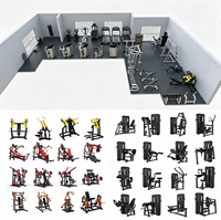 Ensemble d'équipements de gym commercial pour hôtel et club de 300 m², machine d'entraînement complet du corps, solution de fitness tout-en-un, OEM ODM