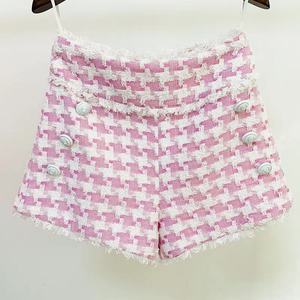 A5472高品質ピンク長袖ポケットダブルブレストチェックプラスサイズ女性用冬コート2021 - Product Image 5