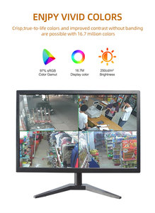 Giá rẻ LED <span class=keywords><strong>PC</strong></span> chơi Game hiển thị VGA HD TN Bảng điều chỉnh 16:10 đen trắng màn hình cho CCTV giám sát - Product Image 3