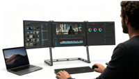 Moniteur portable triple pour le jeu, 15,6 pouces, 1920x1080, 60 Hz, écran LED IPS, compatible avec Mac/Android/iOS/ordinateurs portables