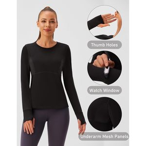 เสื้อออกกำลังกายแขนยาวสำหรับผู้หญิง ป้องกันแสงแดด UPF 50 พร้อมแผงตาข่าย สำหรับเดินป่า วิ่ง และเล่นกีฬา - Product Image 5