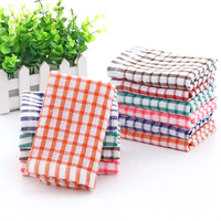 Manufacturer Wholesale Cleaning Cloth Jacquard Checkered Cotton Dish Tea Kitchen Towel for Custom