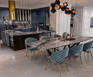 Nouvelle dalle en pierre frittée effet marbre brillant 1600x3200x12mm antidérapante pour comptoir de cuisine, revêtement de sol, aménagement paysager et salle à manger - Product Image 2