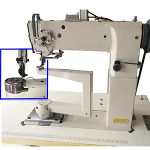 360 degree single needle arm rotary post bed big hook heavy duty triple feed lockstitch industrial sewing machine