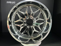 Velg Tempa Kustom FANXI Polish 8x180 8x170 6x135 6x5.5 Pola Baut 20x10 22x12 24x14 26x16 untuk Ford Chevy Ram GMC