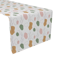Chemin de table imprimé en polyester, option infroissable, avec emballage personnalisé pour les marques de textiles de maison et les détaillants