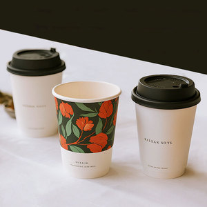 แก้วกาแฟกระดาษแบบใช้แล้วทิ้งสำหรับขายส่ง แก้วคราฟท์สองชั้นแบบกลวงสำหรับบรรจุชา sữa พร้อมฝาปิด ป้องกันความร้อนสำหรับเครื่องดื่มร้อน - Product Image 6
