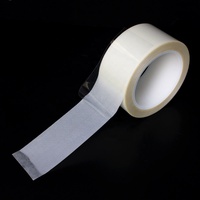 Ruban adhésif double face en tissu de verre en fibre de verre résistant à la chaleur et aux flammes, sans résidu, colle en silicone