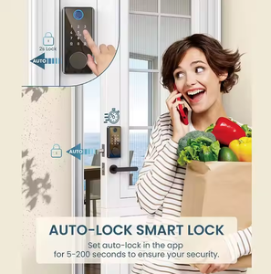Bonisi kunci cerdas sidik jari, kunci pintar sidik jari Digital, kunci Wifi Tuya App tanpa kunci, gerendel otomatis, kunci cerdas untuk rumah - Product Image 6