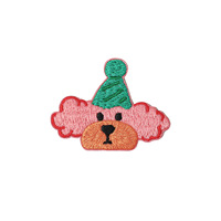 Patchs autocollants pour chien, 4 styles de broderies de chiots, emballés individuellement dans des sachets auto-scellants