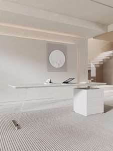 <span class=keywords><strong>Bureau</strong></span> Minimaliste Écologique en Panneaux avec Finition Vernie au <span class=keywords><strong>Piano</strong></span> de Haute Qualité - Product Image 2