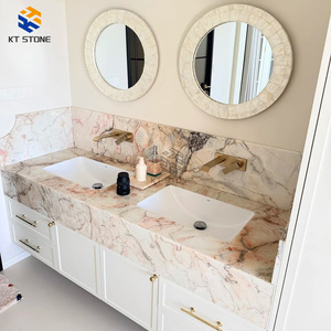 KT STONE Meuble <span class=keywords><strong>de</strong></span> salle <span class=keywords><strong>de</strong></span> bain moderne en pierre naturelle, avec manteau <span class=keywords><strong>de</strong></span> cheminée en marbre poli, étanche, pour hôtels et appartements, à usage exclusif - Product Image 2