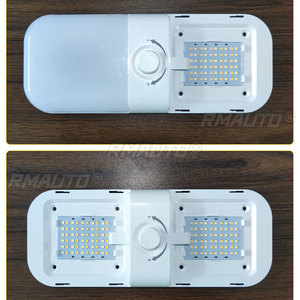 Plafonnier rond pour voiture 12/24V 120-180 LED, éclairage intérieur, lampe à intensité variable avec interrupteur pour camping-car, caravane, bateau, camping-car - Product Image 6