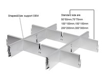 Machine de production de plafonds Matrixtion, plafond décoratif suspendu en métal, cellule ouverte en aluminium, plafond en aluminium pour bâtiment, grille moderne pour bureau