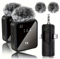 Nouveau microphone cravate sans fil professionnel F11-2 à double microphone pour enregistrement sur téléphone portable, vidéo en extérieur