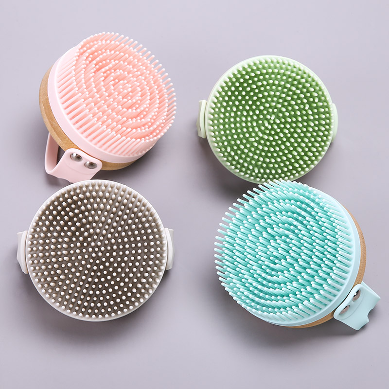 High Quality Soft Bristles Brush Cleaner Body Silicone Bath Cleaning Brushes Sponges