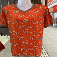 3.5 Dollar modèle WYF010 décontracté hauts été grande taille bureau uniforme en gros col rond élégant Blouses chemises et chemisiers pour dame