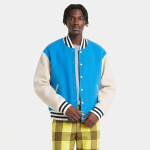 Custom <b>Mens</b> Varsity Jackets Premium Wool Body Letterman Jacket Plus Size OEM Factory Wholesale Varsity Jackets OEMODM - Product Image 1