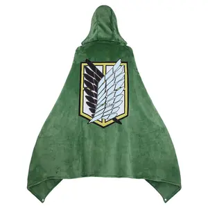 Pakaian Cosplay Attack On Titan Jubah Halloween Cos Sayap Liberty Jubah Bordir Flanel