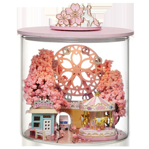 Dream Bottle 3D Model Kit-Miniature Wooden House <strong>Glass</strong> Jar 101-500 Pieces Unique Home Office Decor Premium DIY Gift for Adults - Product Image 4