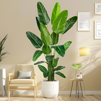Plantes Artificielles en Pot, Décoration Verdure Intérieur Extérieur, Faux Bonsaï et Faux Palmier