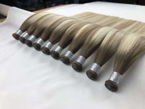 ต่อผมยอดนิยมประจำปี 2023 Genius Weft Hair Extensions Remy Genius Weft Hair Raw Hair Extensions - Product Image 3