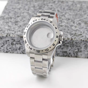 Caja de reloj con bisel <span class=keywords><strong>GMT</strong></span> de 24 horas EXP Classic de 39mm para movimiento NH34 correa de acero inoxidable para hombre de cristal abovedado - Product Image 4