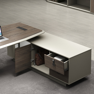 Office Furniture <b>Table</b> Chair Combination 2m Office Computer <b>Tables</b> L-shape Boss <b>Working</b> Desk Furniture for Sale - Product Image 5