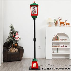 Lanterne de poteau lumineuse pour le Nouvel An et Noël avec de la neige pour la décoration de Noël - Product Image 2