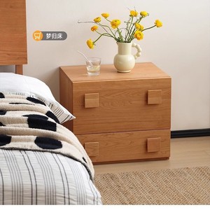 Carmen Cabinet Cherry Wood Nordic Solid Wood 4 Drawer Modular Living Room <b>Storage</b> <b>Chest</b> Of Drawers - Product Image 2
