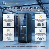 Kabinet Rak Server 19 Inci dengan Rangka Baja SPCC, Pintu Kaca, Kunci, dan Manajemen Kabel untuk Peralatan Pusat Data
