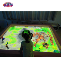 Meja Pasir AR Interaktif MOQ Kecil, Peralatan Proyeksi Sandbox Permainan Interaktif Populer untuk Taman Bermain