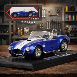 โมเดลรถของเล่น Motor Show L Shlb Cobra 427 สีน้ำเงิน ขนาด 1:24 สำหรับนักสะสม - Product Image 3