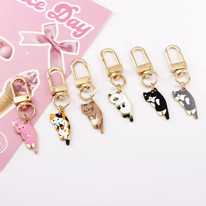 Lindo Llavero Colgante de <span class=keywords><strong>Gato</strong></span> Esmaltado, Adorno de <span class=keywords><strong>Gato</strong></span> de Dibujos Animados para Bolsos y Mochilas, Regalo para Amantes de Mascotas - Product Image 4
