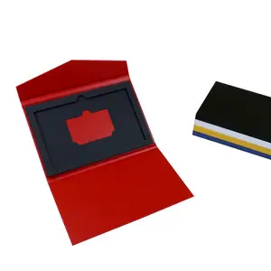磁気会員ギフトクレジット招待カード紙箱とカスタムロゴ交換ビジネスVIPカードボックス