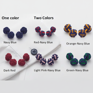 Handmade Double Ball Silk <strong>Knot</strong> <strong>Cufflinks</strong> - Product Image 6
