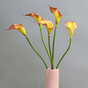 Fleur artificielle de lys calla en PVC souple, tige moyenne longue, décoration d'intérieur - Product Image 3