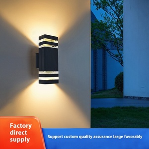 Lámpara de Pared Moderna y Sencilla con Foco LED de 12W, 12V de Aluminio para Corredor de <span class=keywords><strong>Amazon</strong></span>, Balcón, Patio de Doble Cabezal, Villa, <span class=keywords><strong>Exterior</strong></span> Cuadrado - Product Image 3
