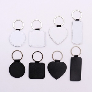 Llavero de Cuero PU para Regalo, con Logotipo Personalizado, Llavero de Cuero de Alta Calidad, Forma de Corazón/Rectángulo/Redondo, Moderno - Product Image 3