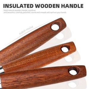 Gloway Oem 20 adet mutfak eşyaları ahşap saplı paslanmaz çelik mutfak gereçleri Gadget yumurta meyve sebze ve deniz ürünleri için tam Set - Product Image 3