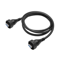 Câble USB 3.0 mâle-mâle étanche IP67 M25 avec gaine en nylon pour équipement industriel